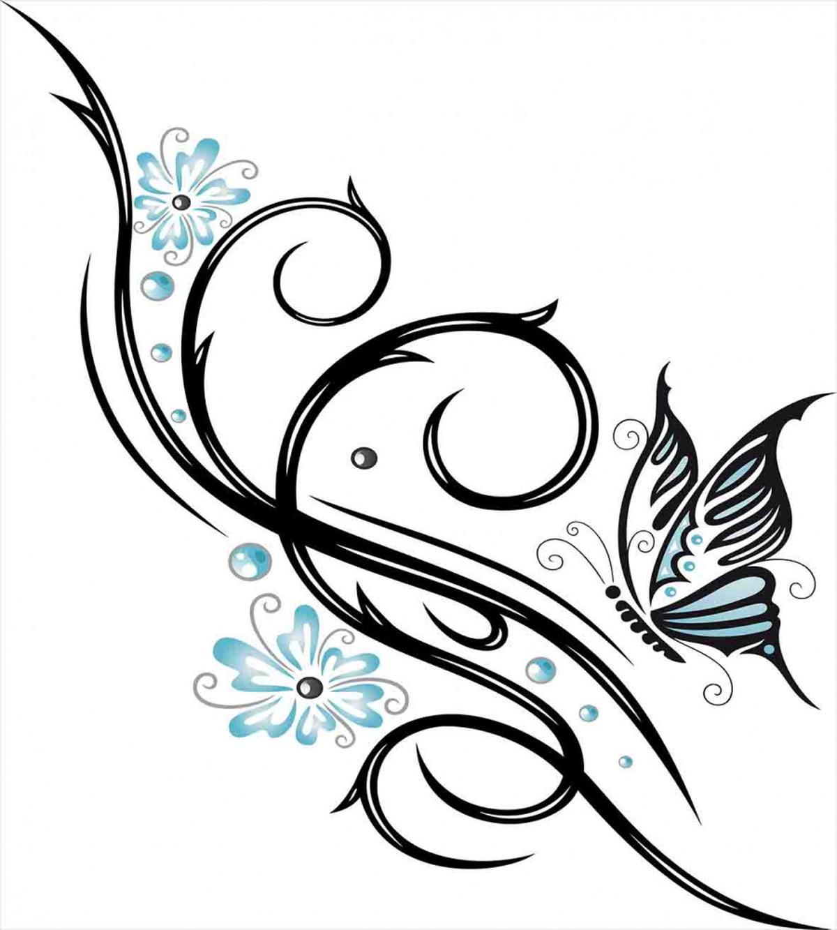 Butterfflies and Leaves — Pattern