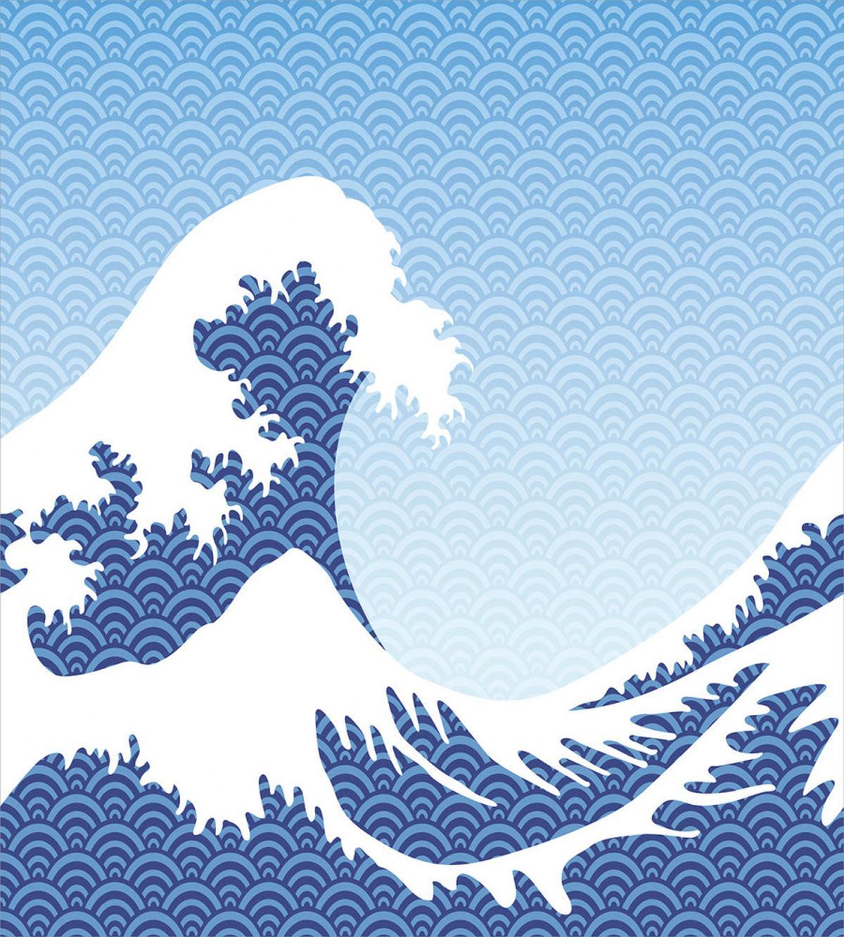 Wave in Vintage Theme — Pattern