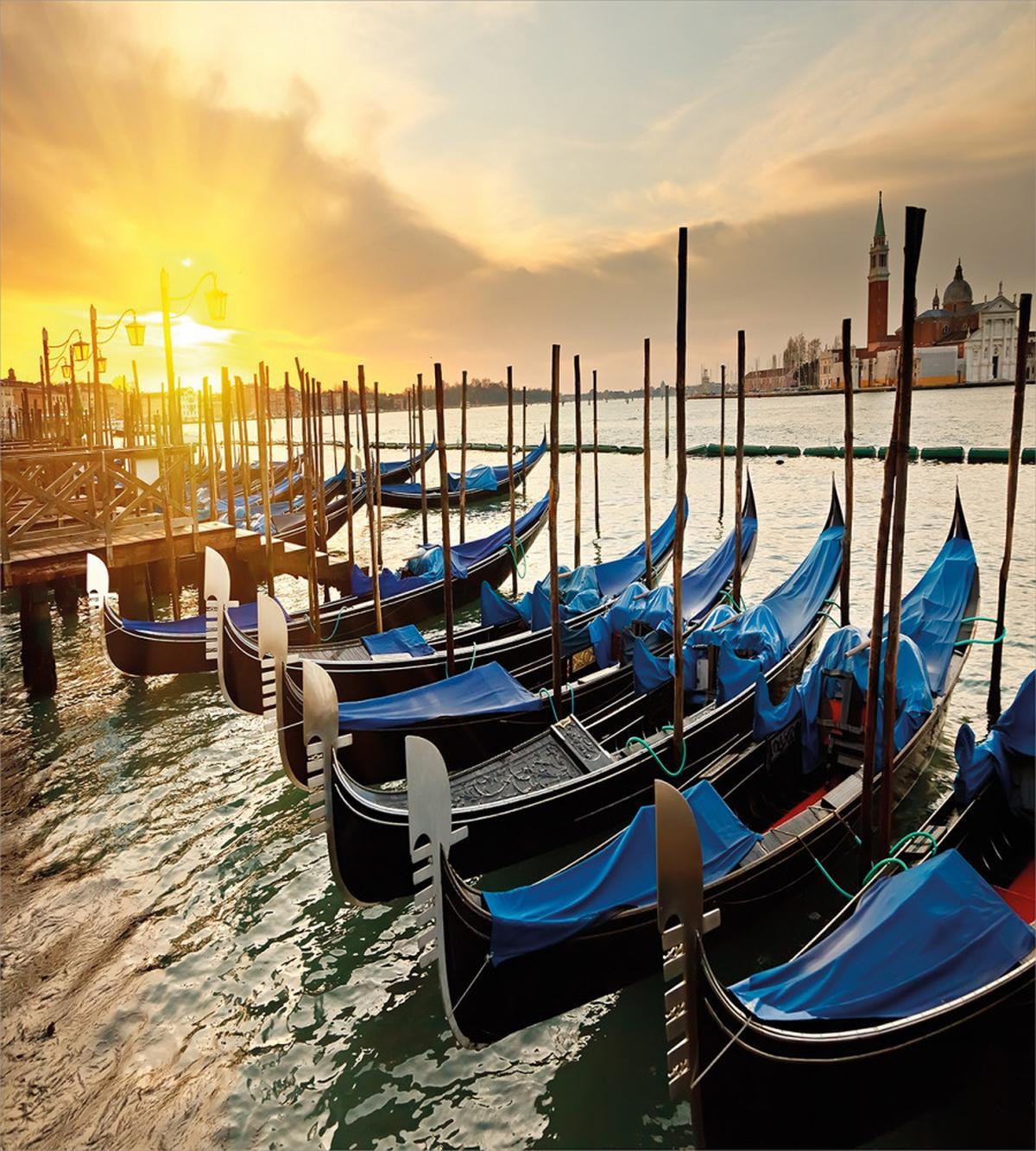 Gondolas Line on Water — Pattern