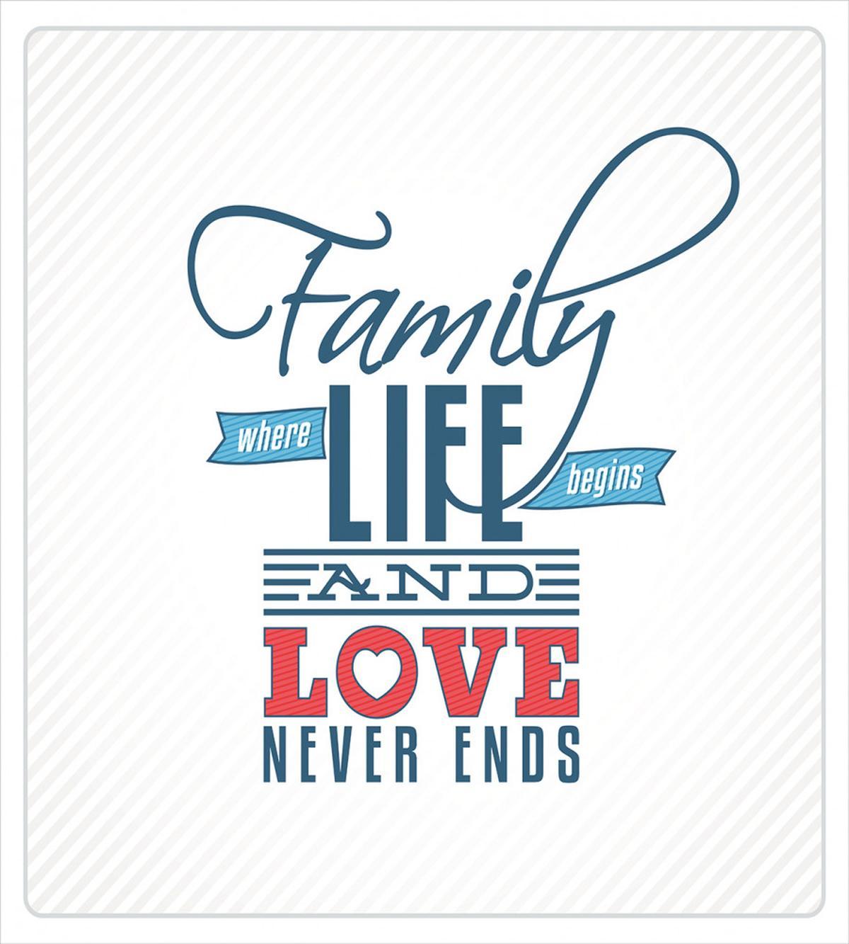 Words Family Love Typo — Pattern