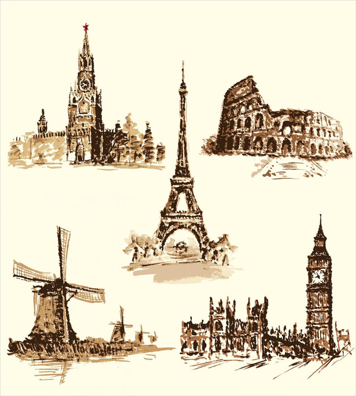 European Landmarks City — Pattern