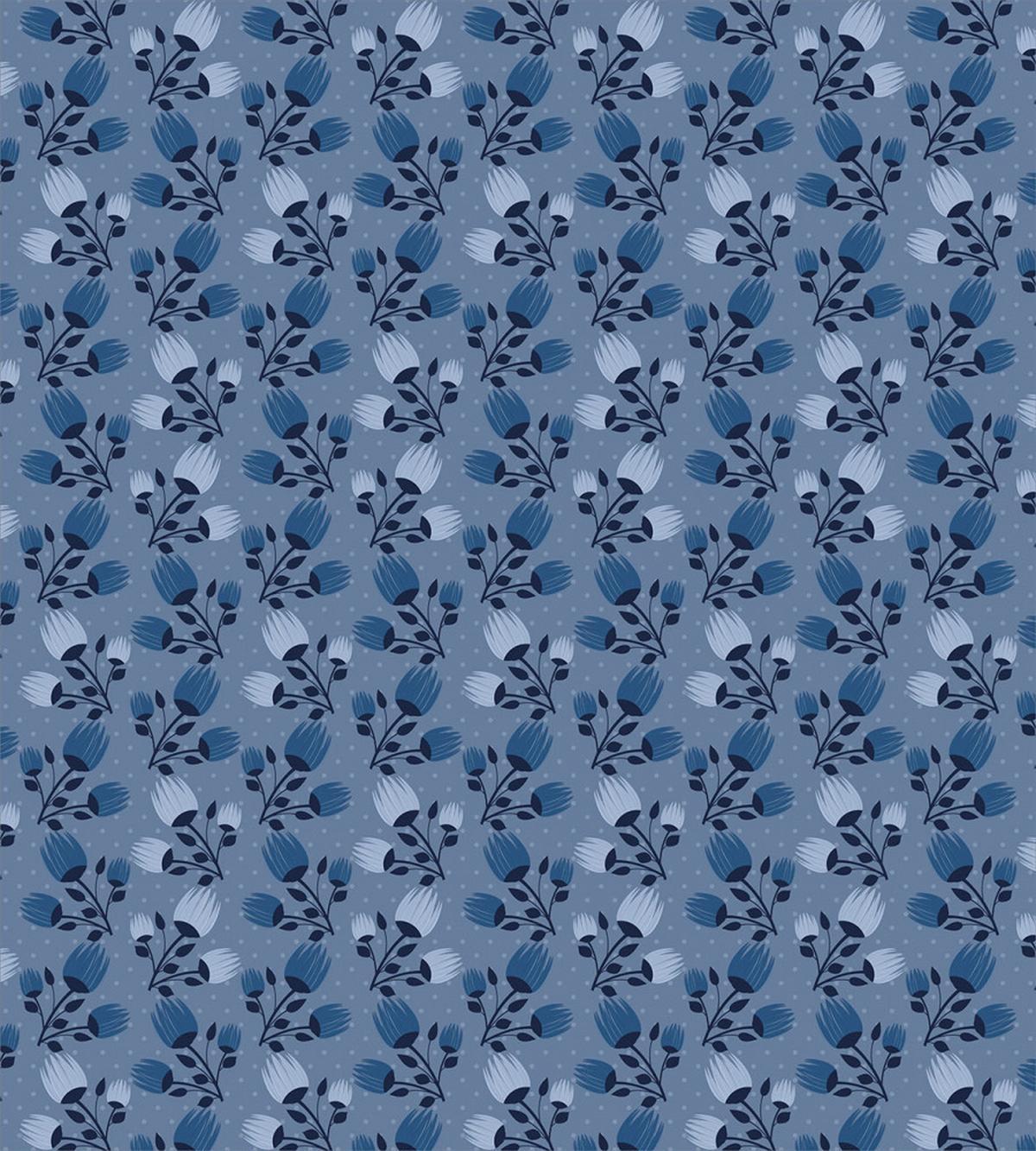 Flowers in Pastel Cold Tones — Pattern