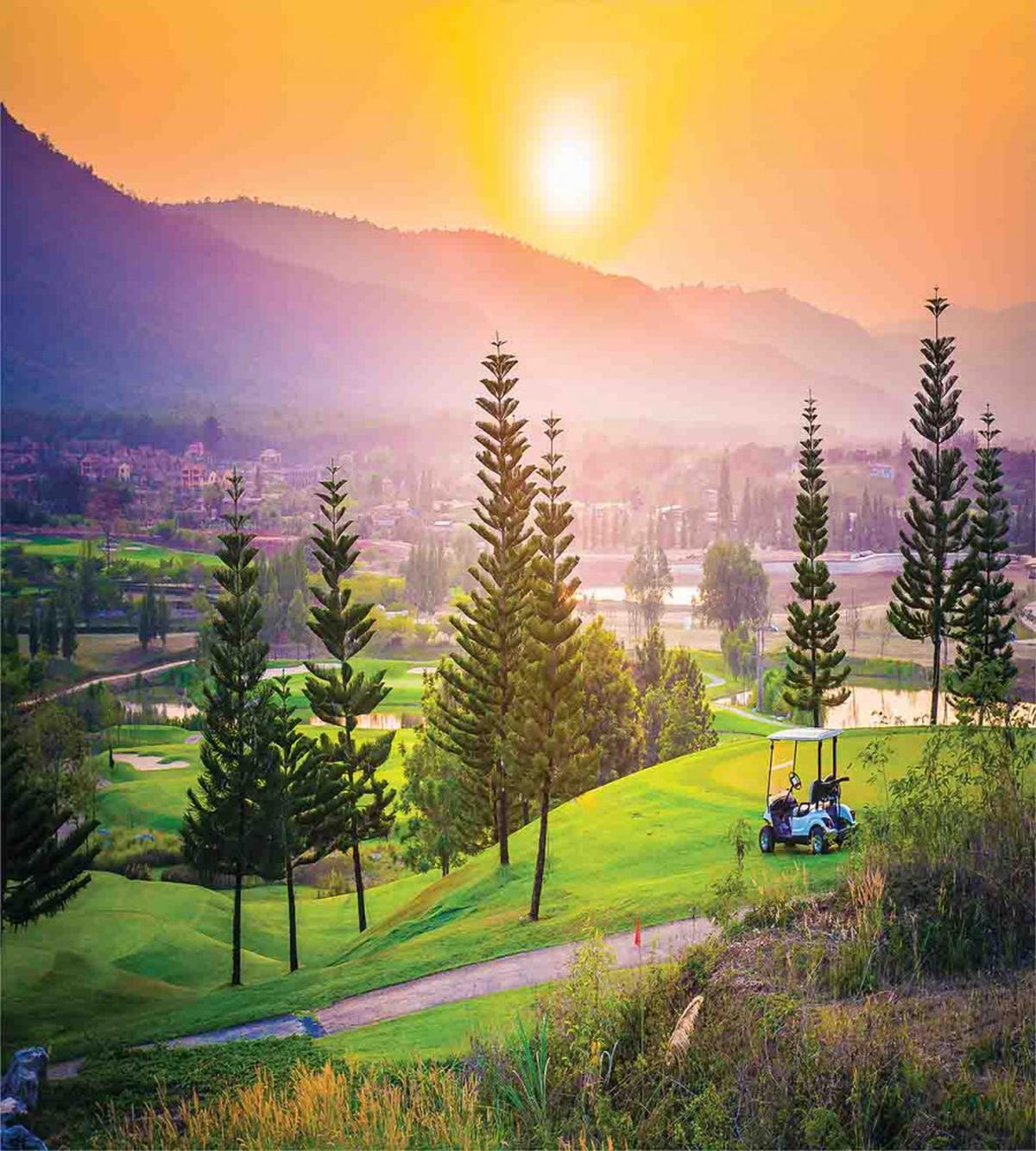 Golf Spring Sunset — Pattern