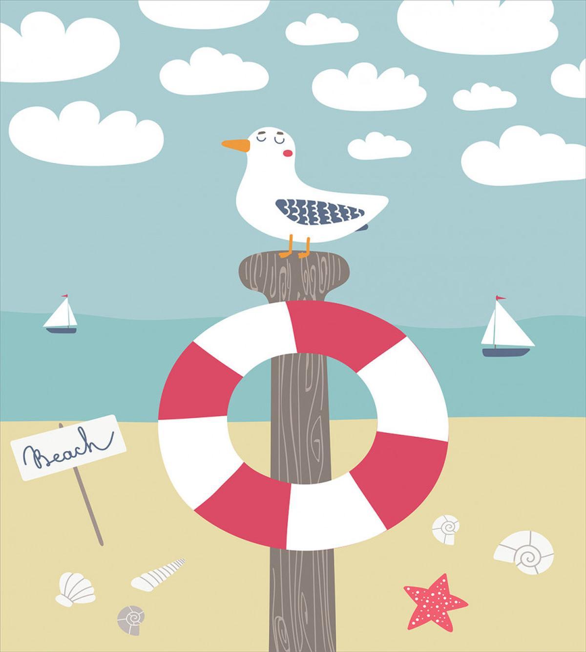 Seagull Sits on Pole — Pattern