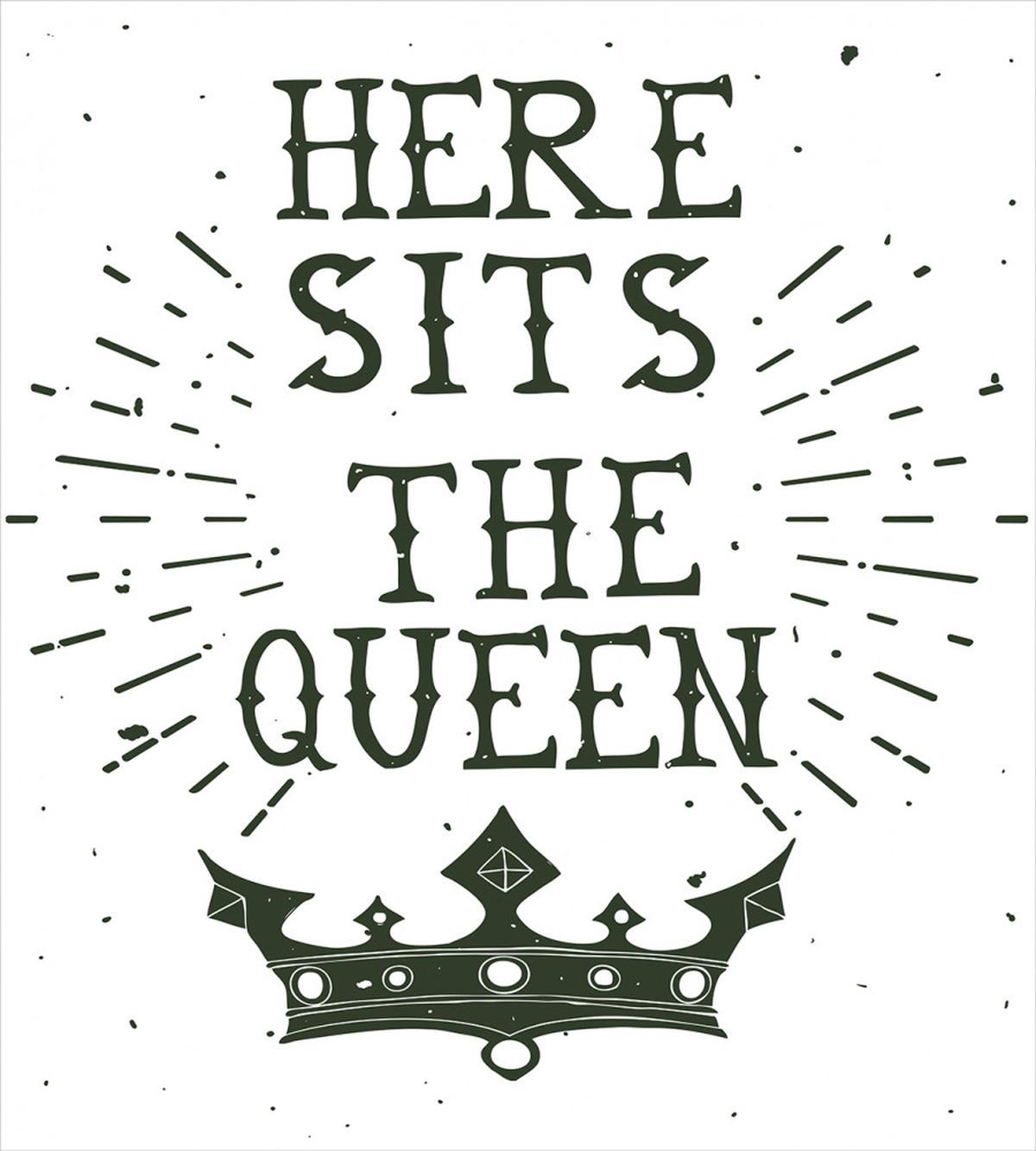 Vintage Words and Crown — Pattern