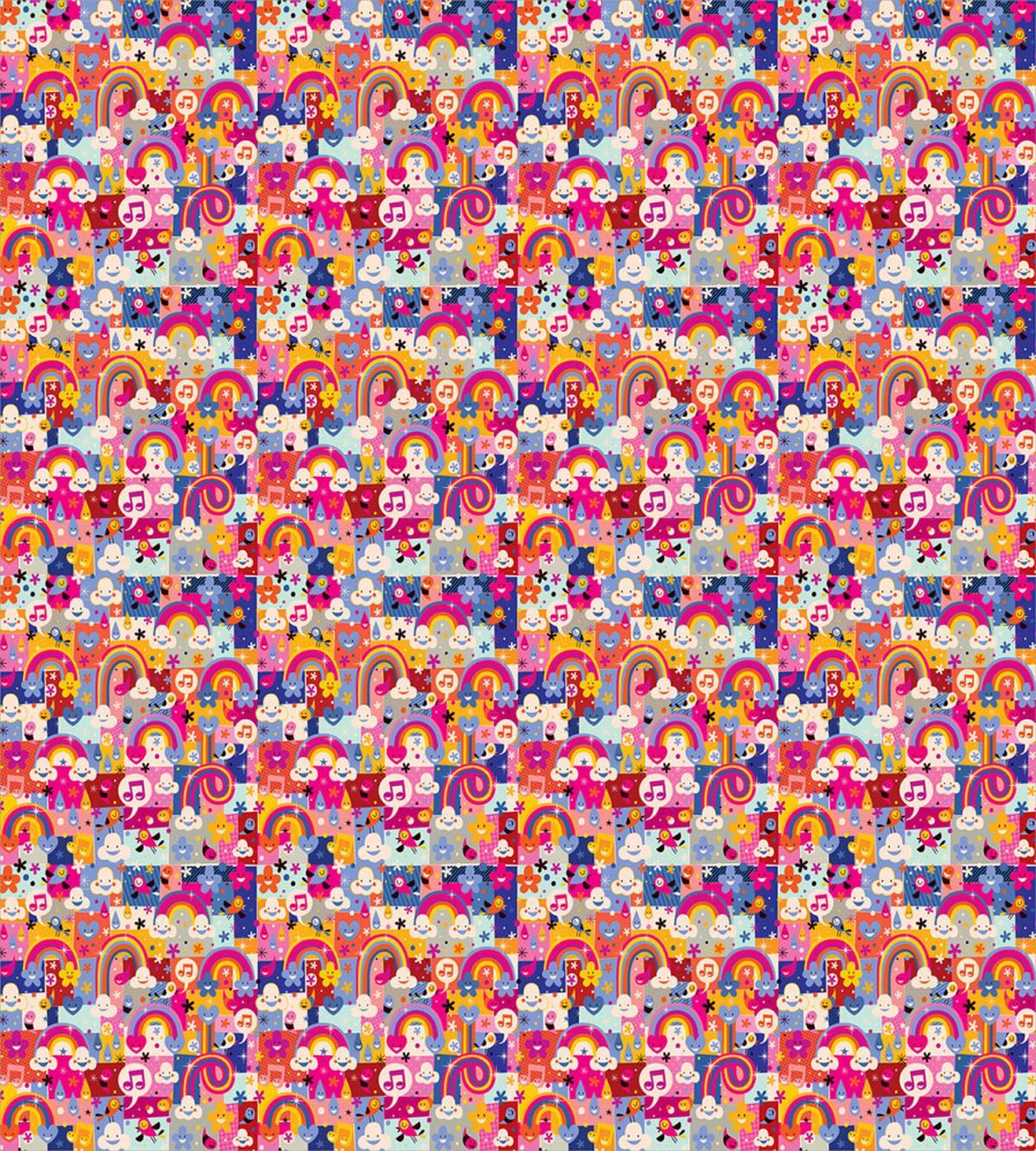Clouds Birds and Hearts — Pattern
