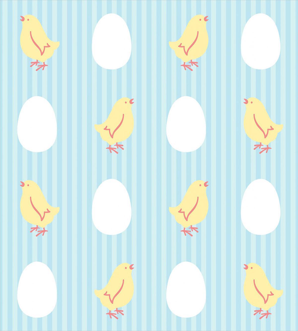 Baby Animal and Eggs Stripes — Pattern