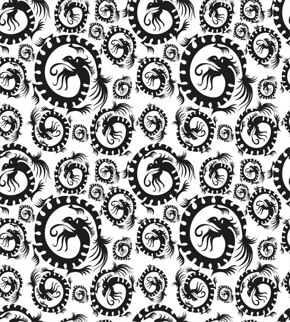 Antique Chinese Dragon — Pattern