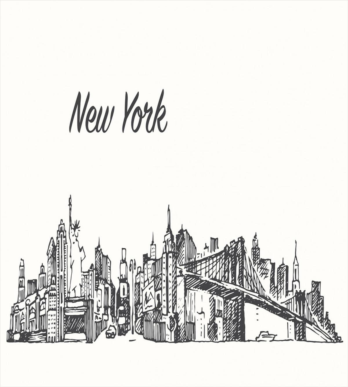 Simplistic Sketch of New York — Pattern