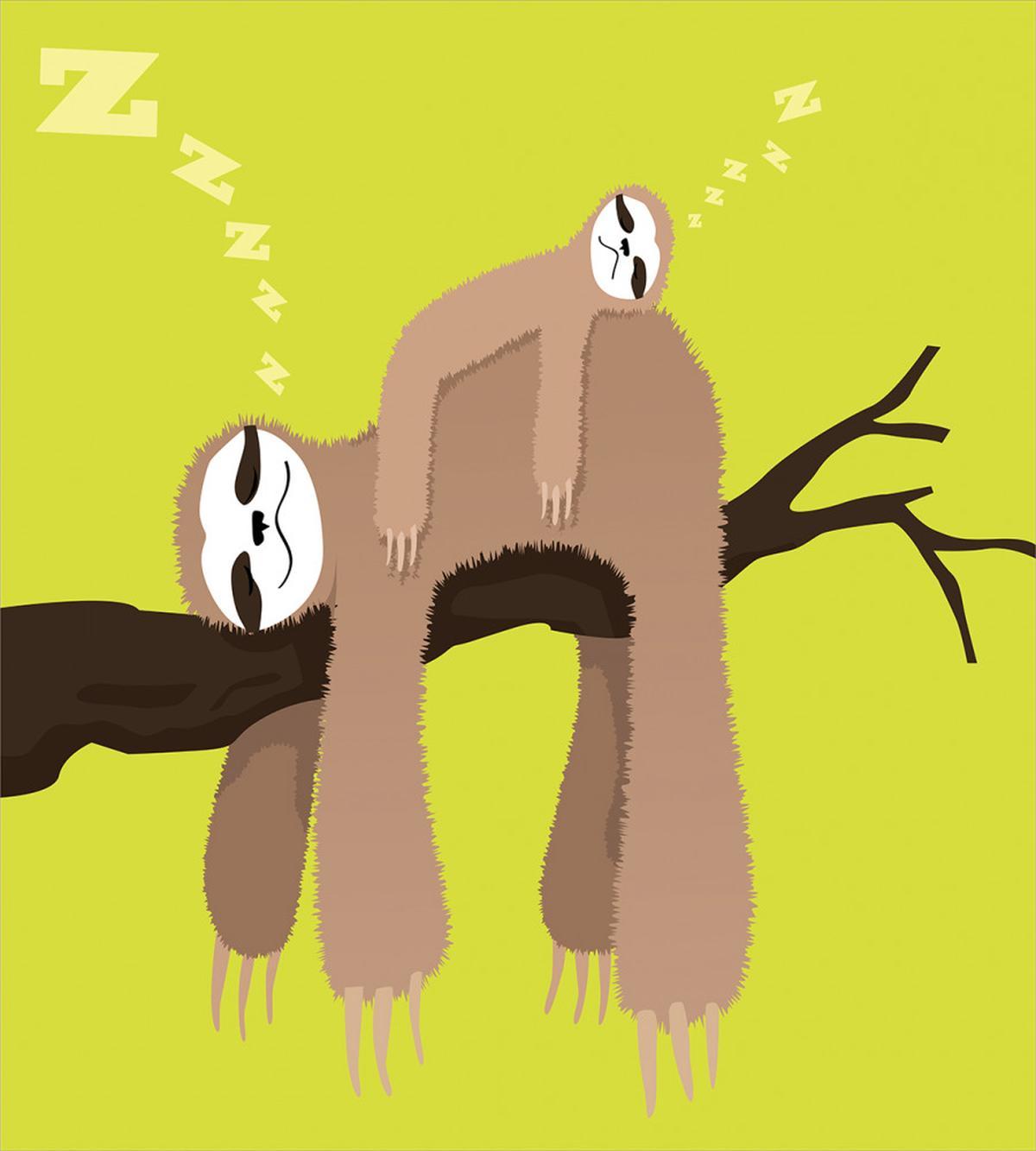 Cartoon Mother Sleeping — Pattern