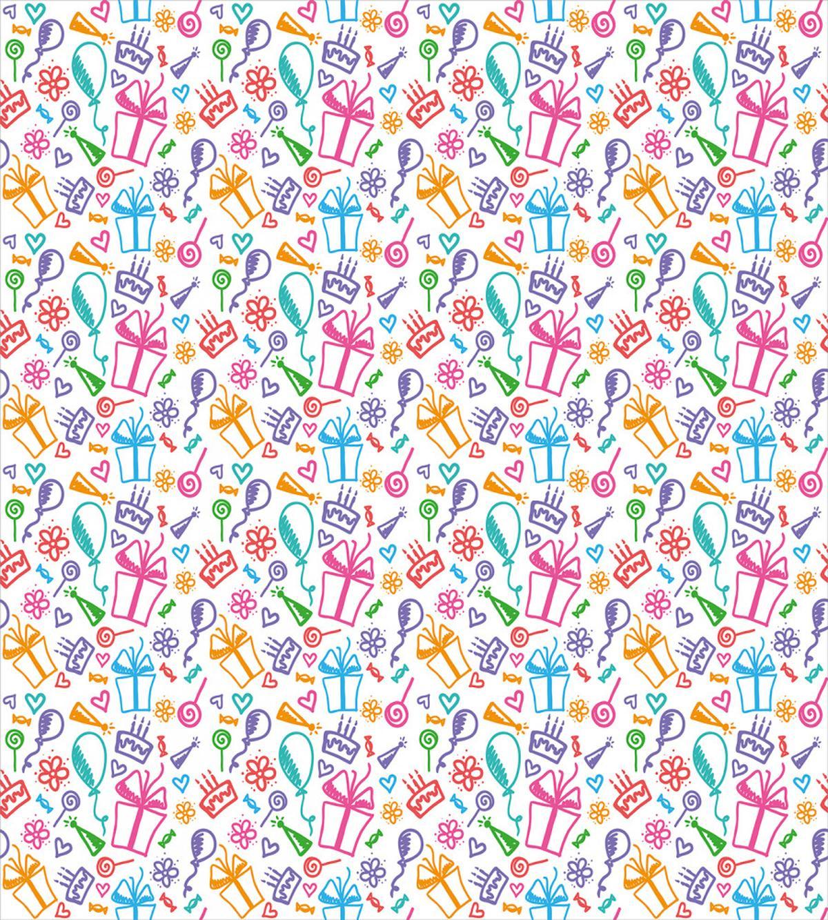 Colorful Party Sketch Art — Pattern