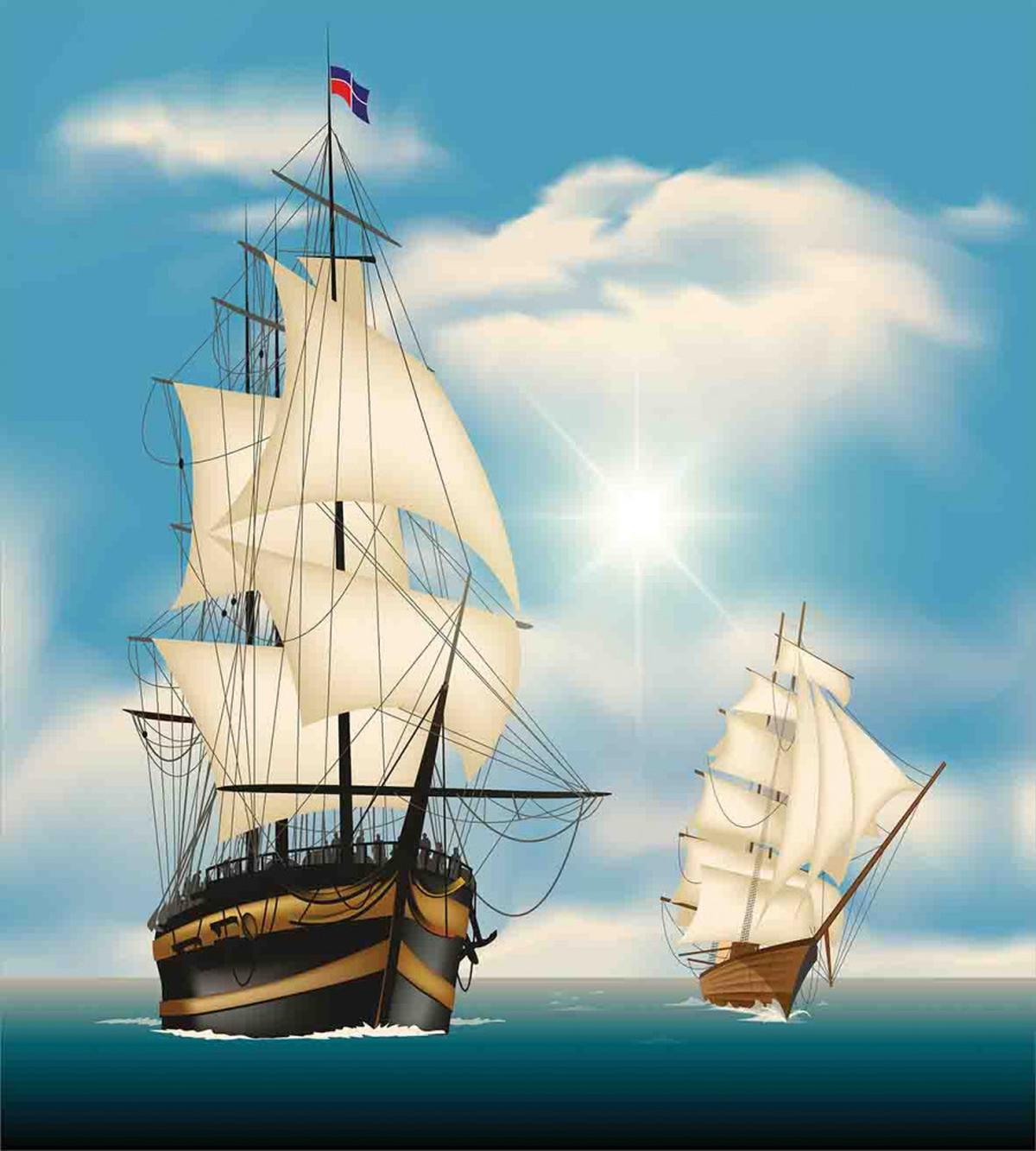 Antique Ships Navy — Pattern