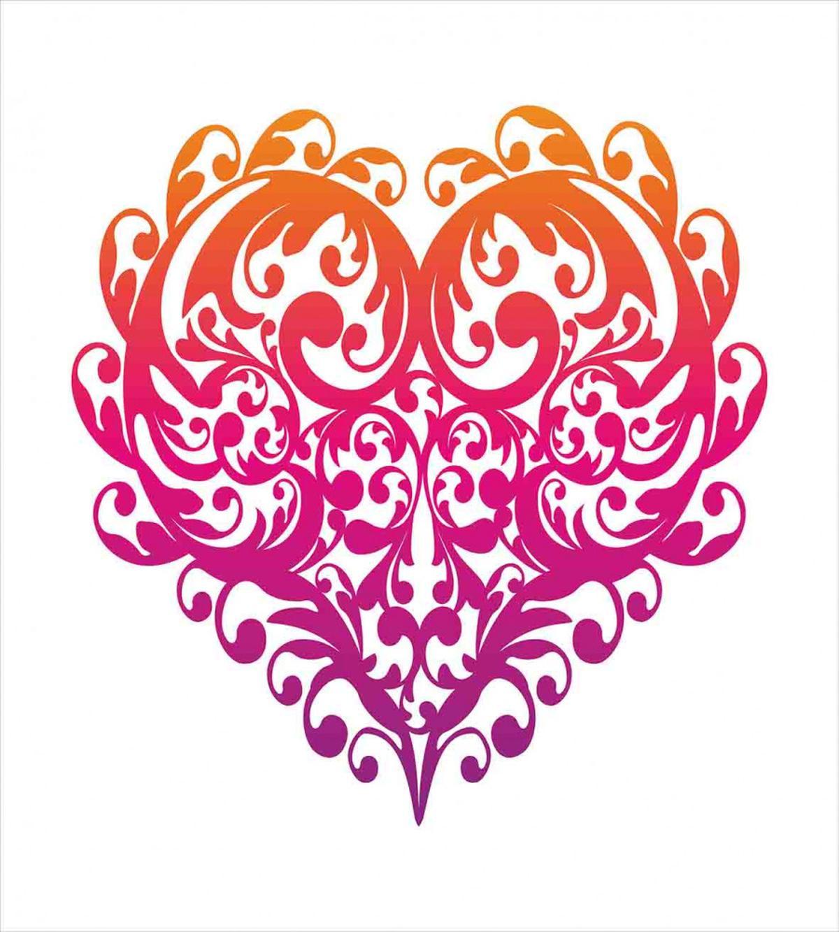 Scroll Heart — Pattern