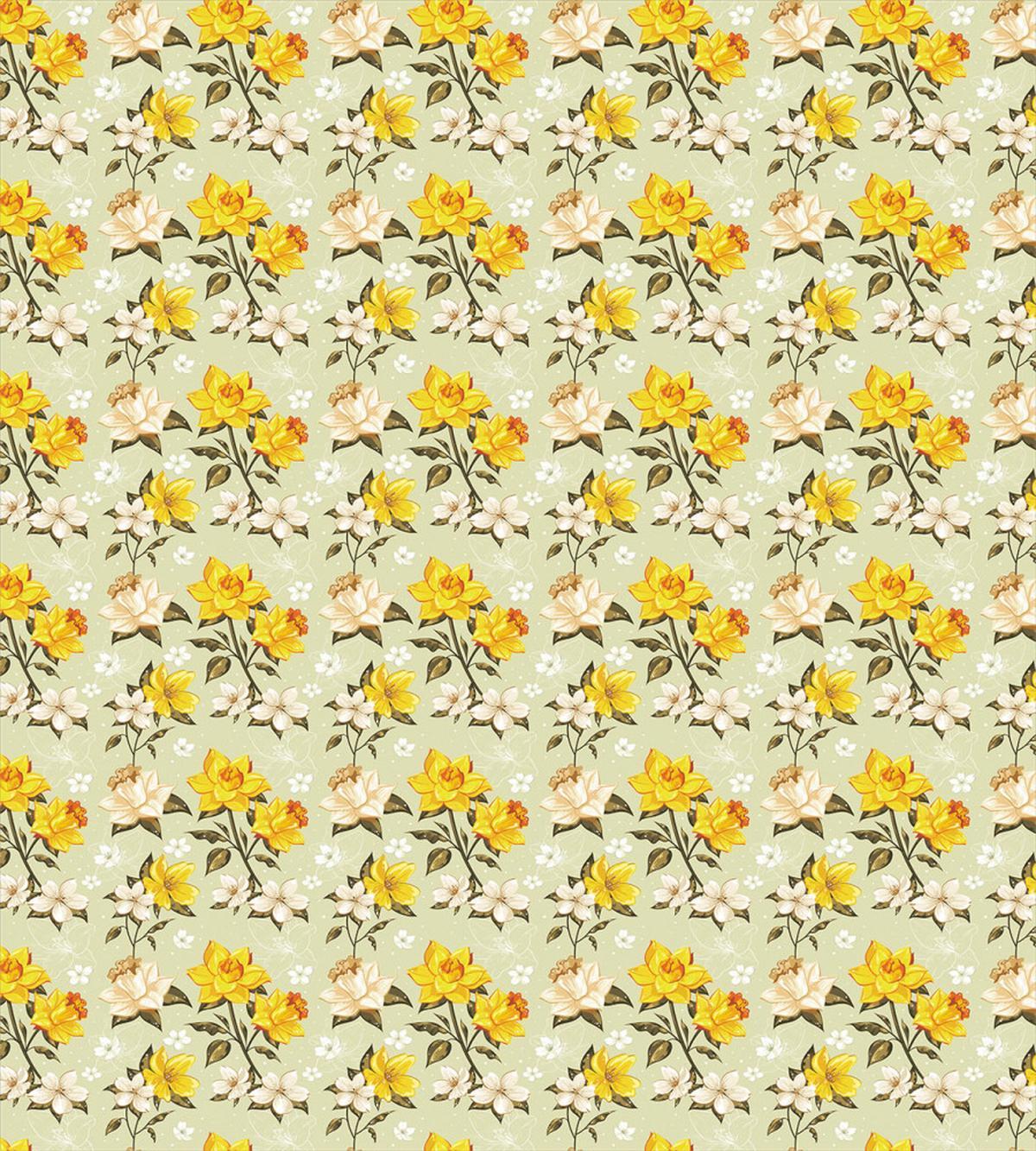 Blooming Petals Snowy Scene — Pattern
