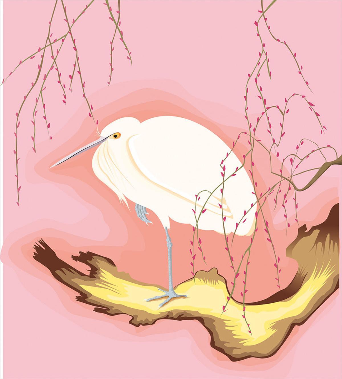 Japanese Art Bird — Pattern