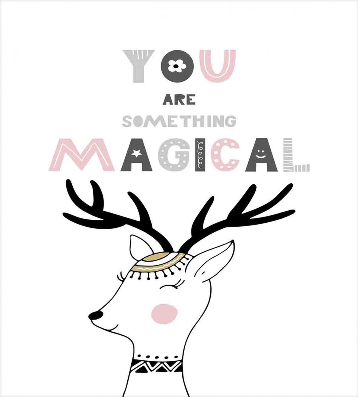Slogan with Deer Design — Pattern