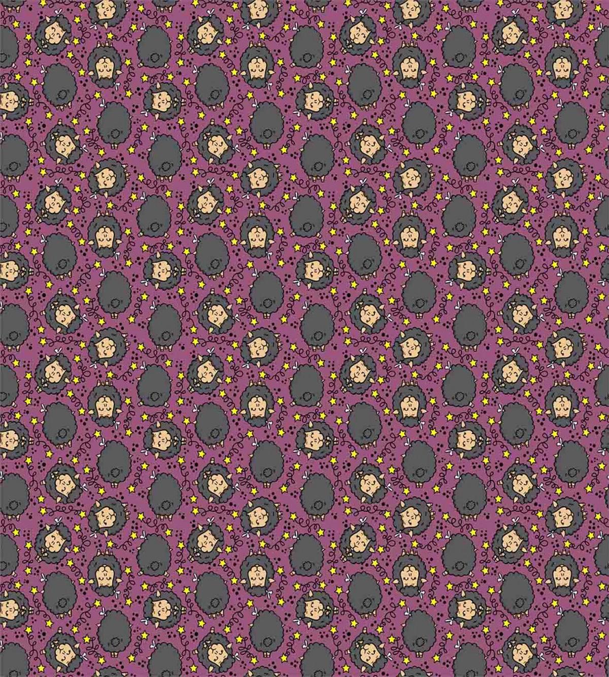 Cartoon Cheerful Sheep — Pattern