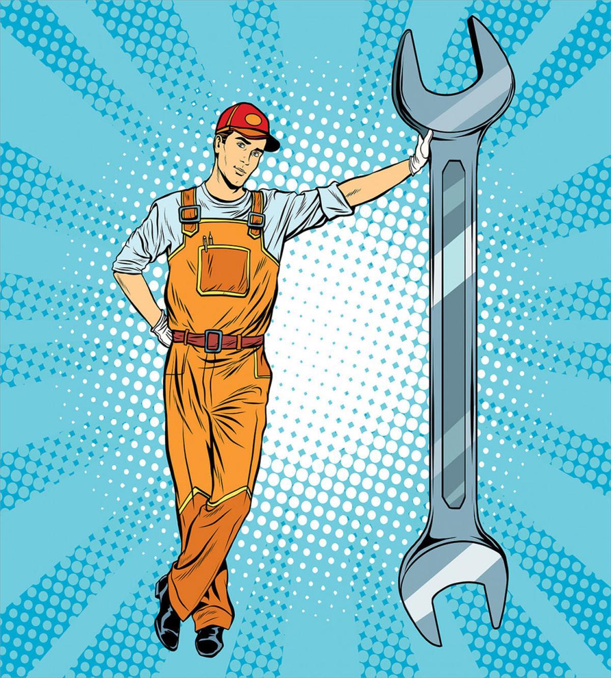 Retro Repairman Tool — Pattern