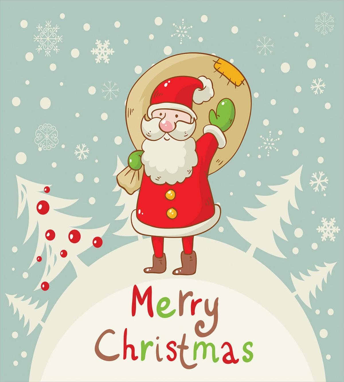 Merry Xmas Snowy Forest — Pattern