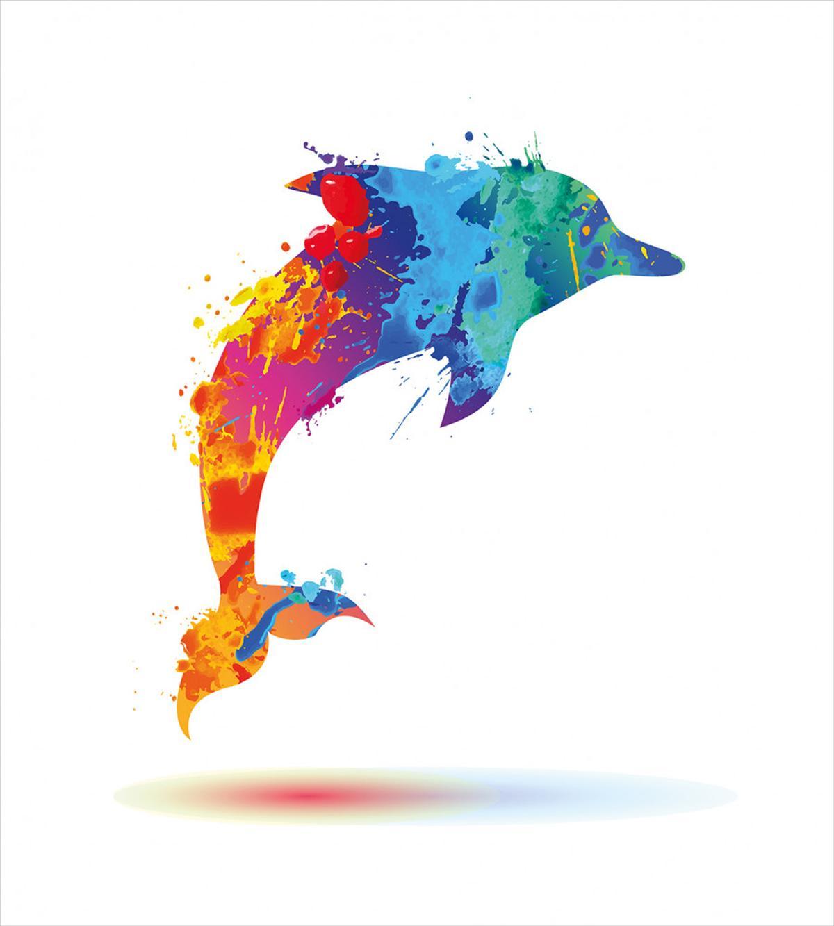 Vibrant Ocean Mammal — Pattern