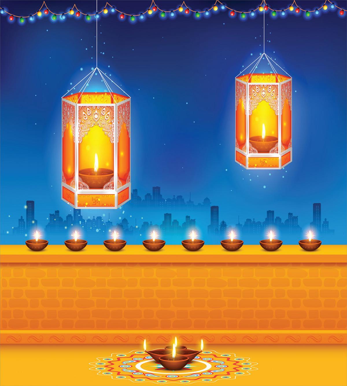 Diwali Night Candles — Pattern