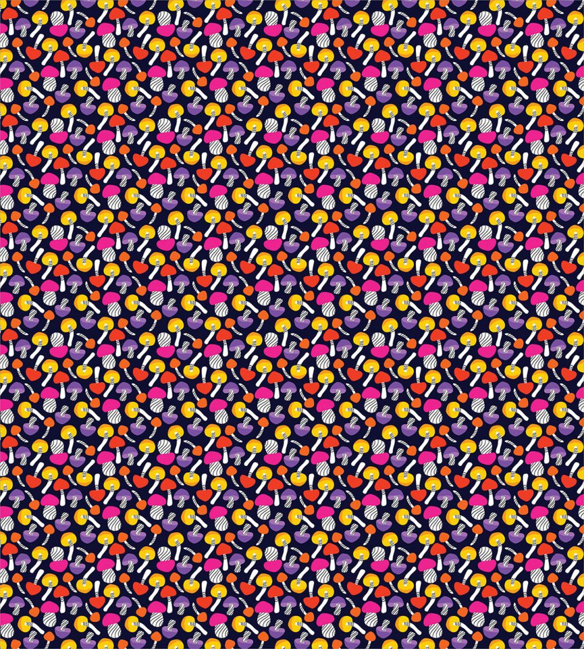 Funny Colorful Toadstools — Pattern