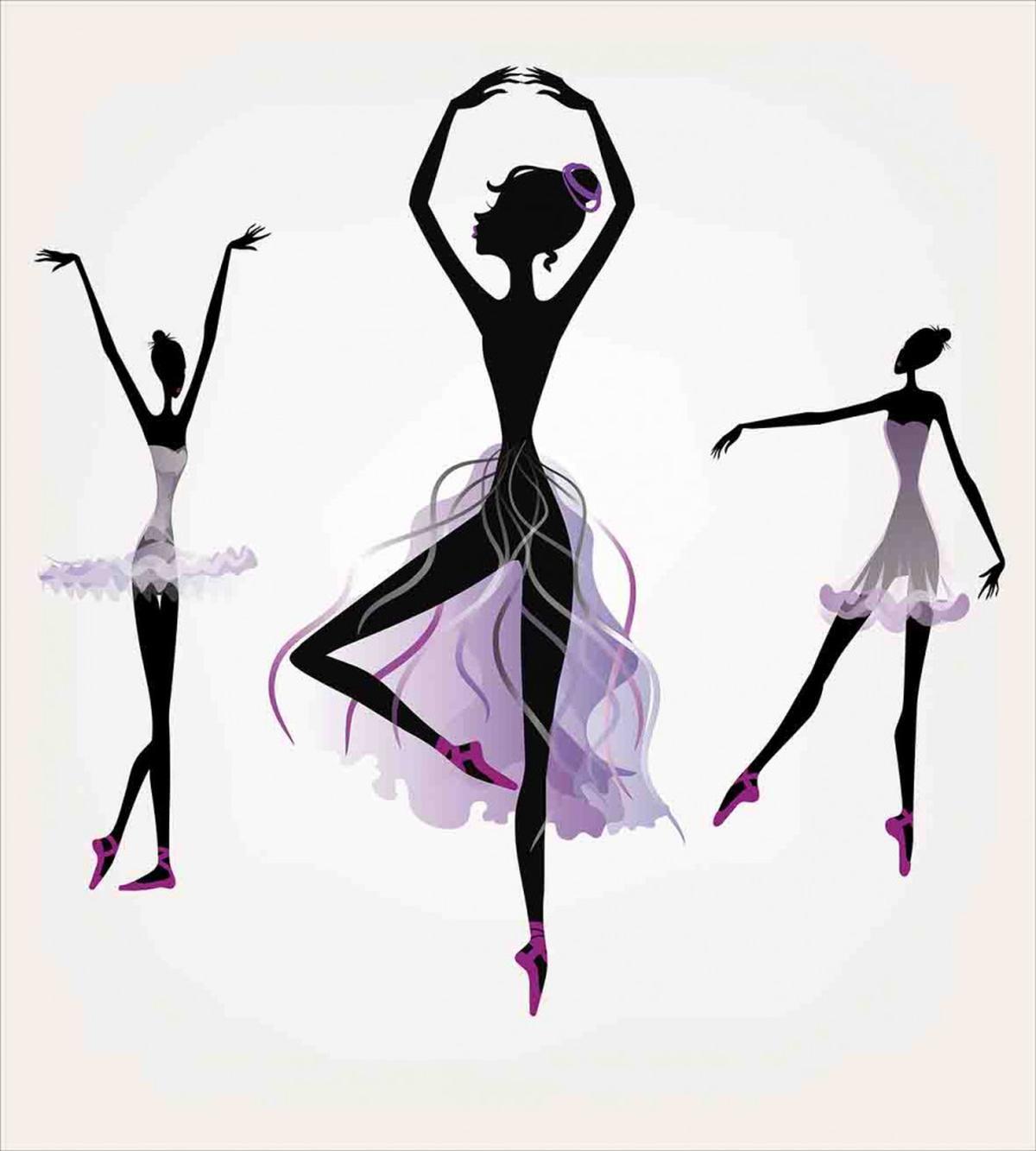 Ballerina Dancer Silhouettes — Pattern