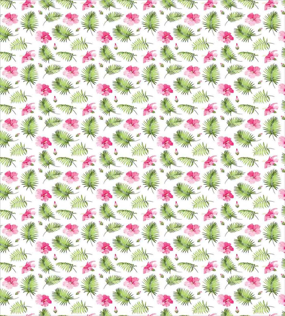 Pink Hibiscus Palm — Pattern