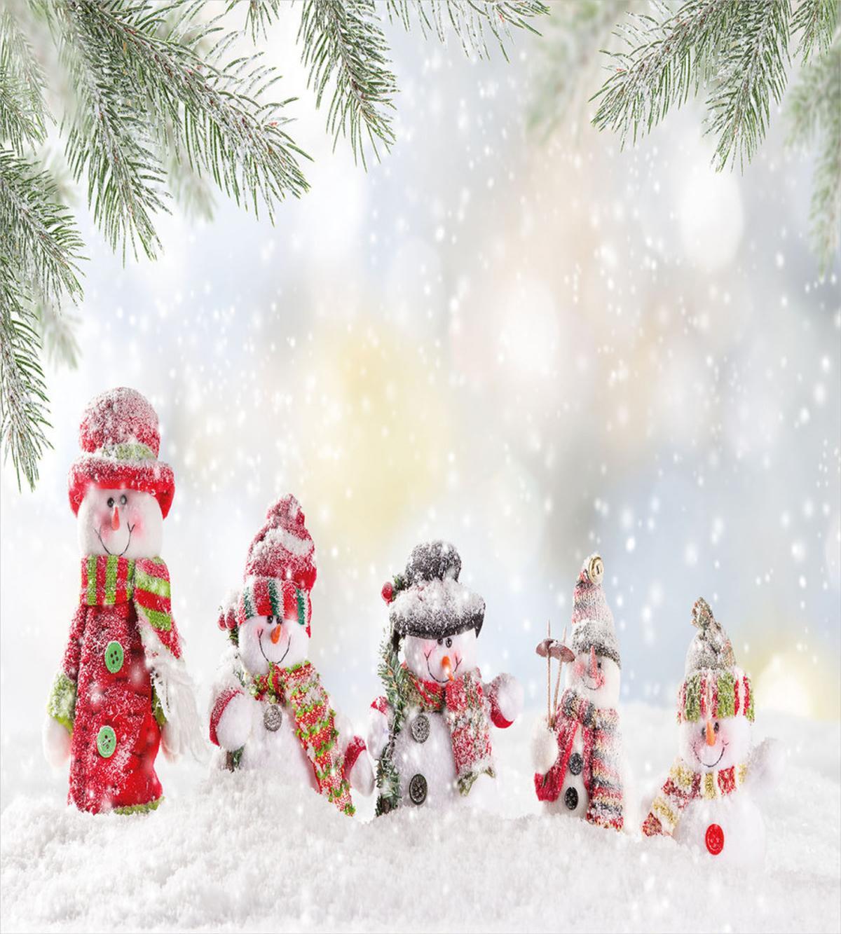 Little Snowmen in Snow — Pattern