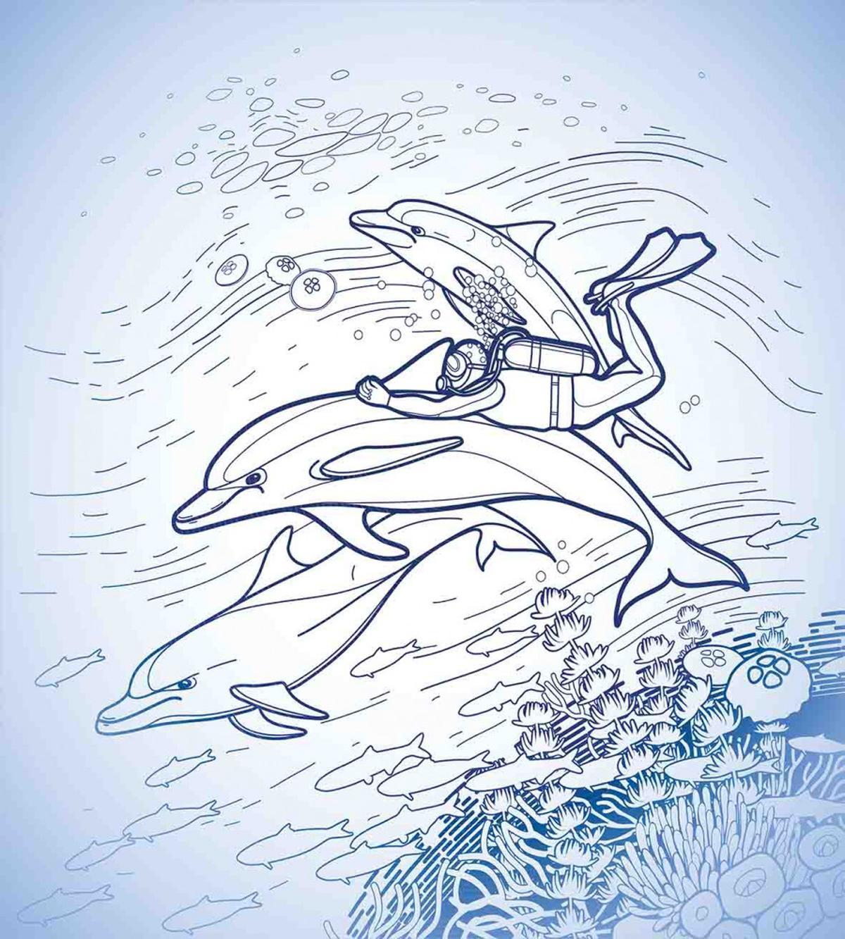 Sketch Scuba Diver — Pattern
