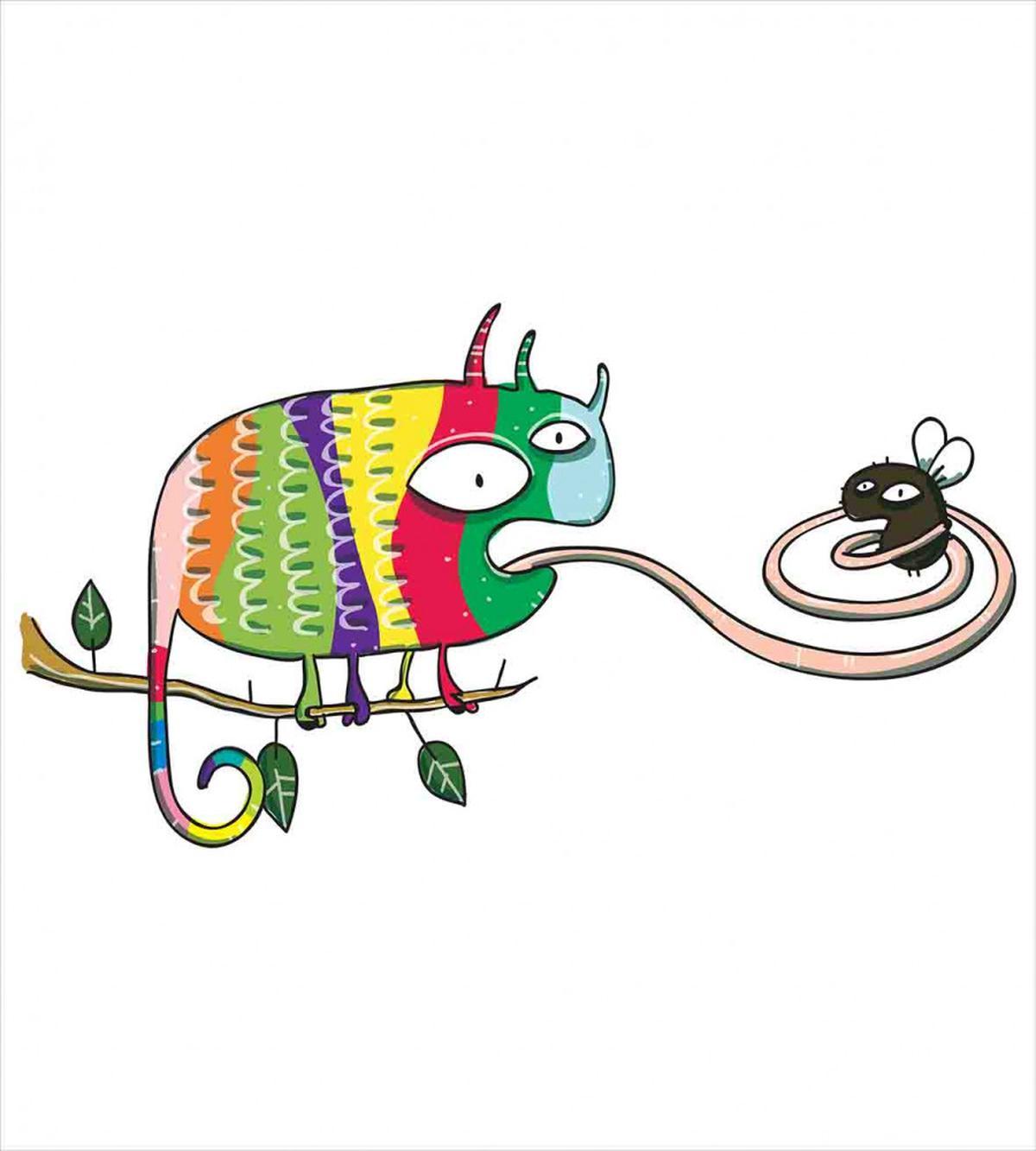 Chameleon on Branch — Pattern