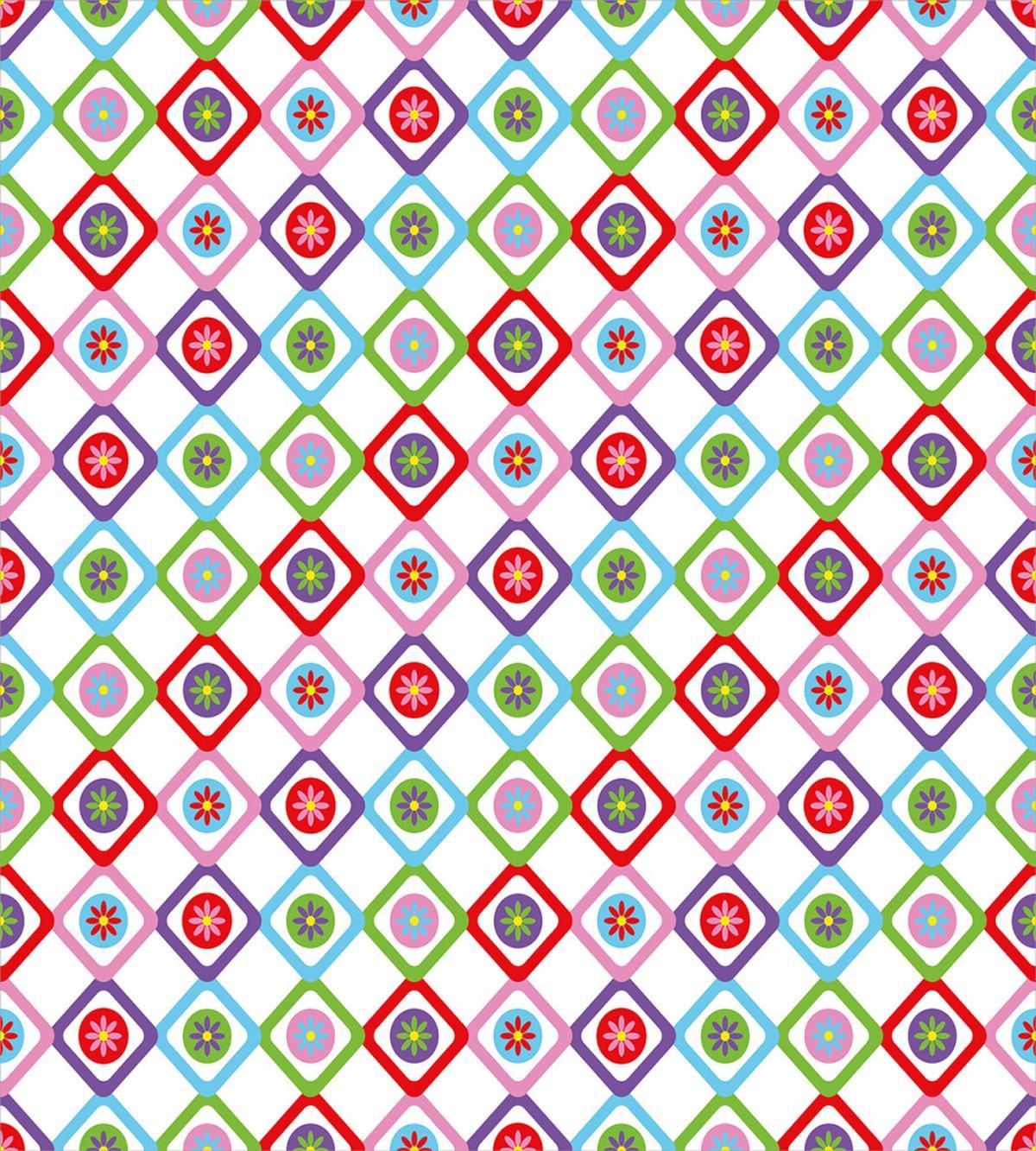 Squares with Flowers — Pattern