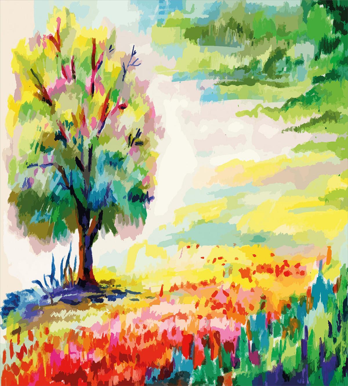 Colorful Rural Scenery — Pattern