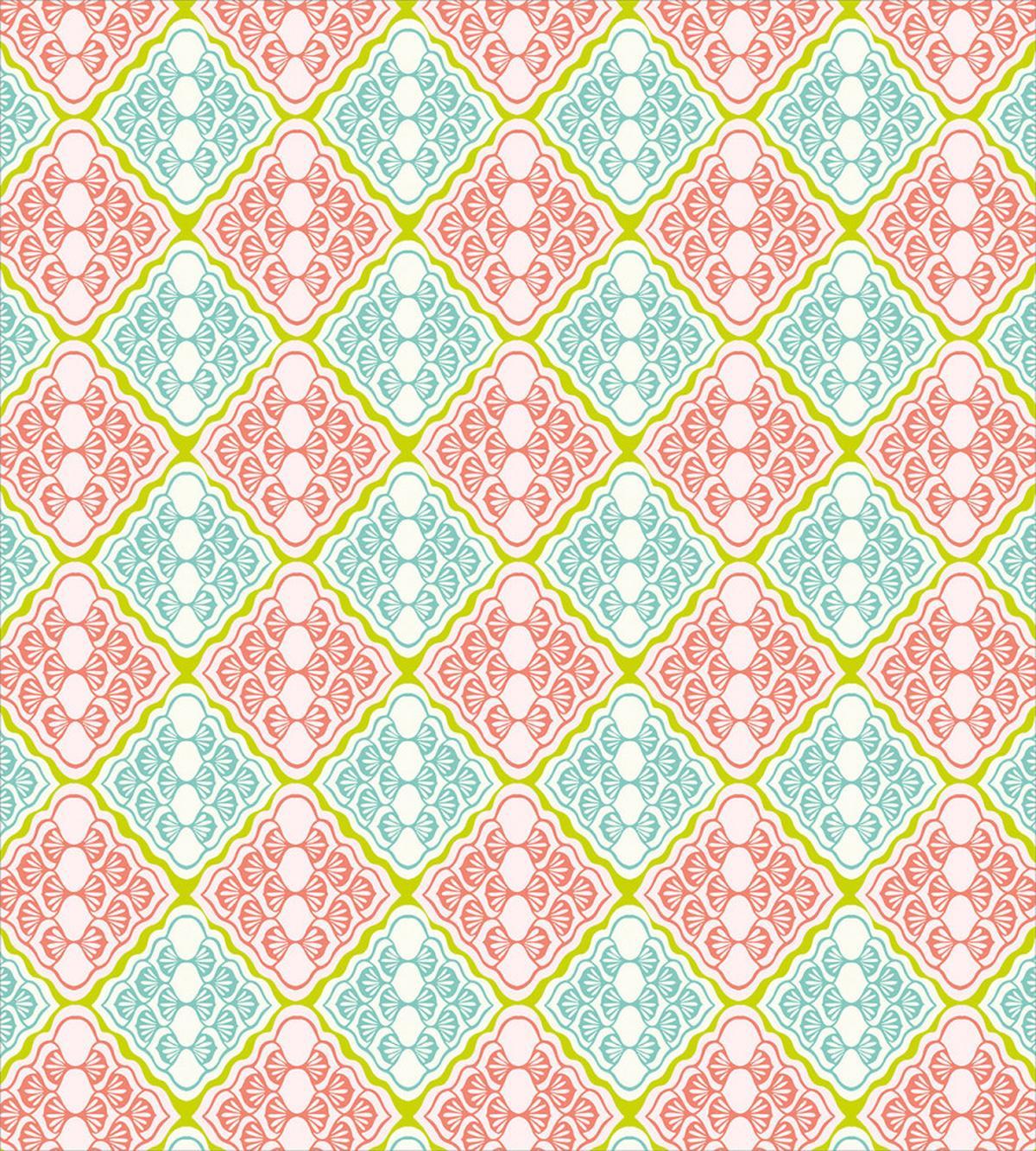 Wavy Mosaic Rhombuses Grid — Pattern