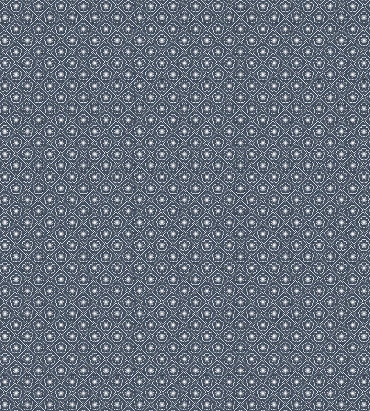 Floral Checked Tile — Pattern