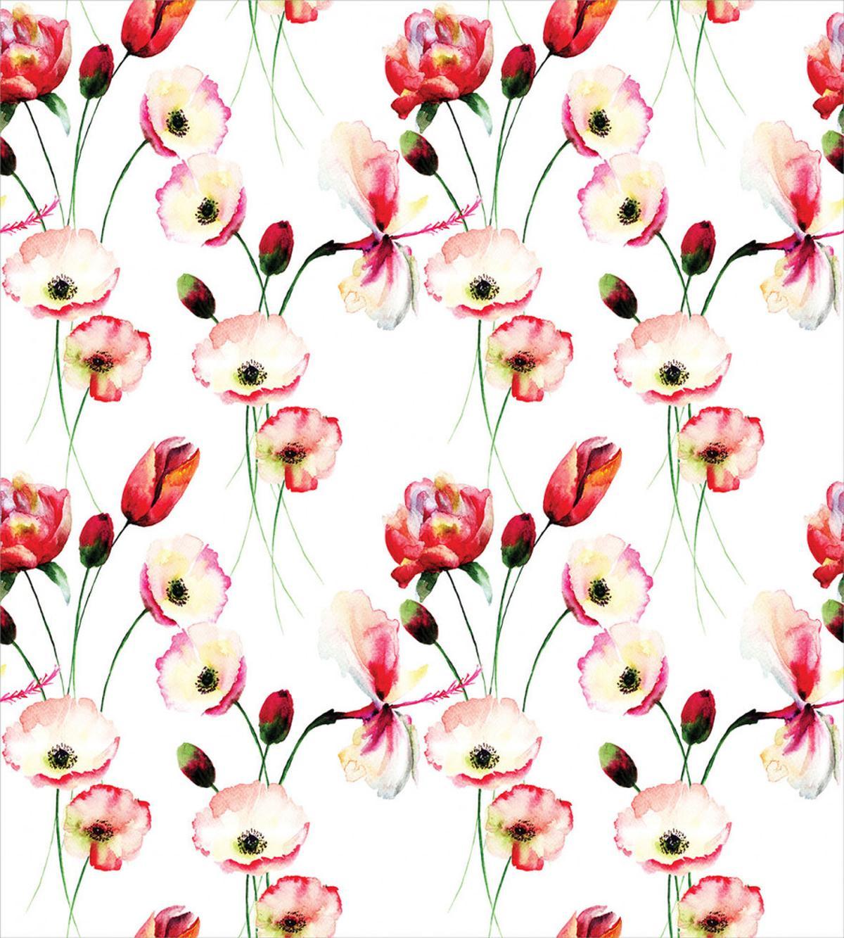 Poppy Flowers Branches — Pattern