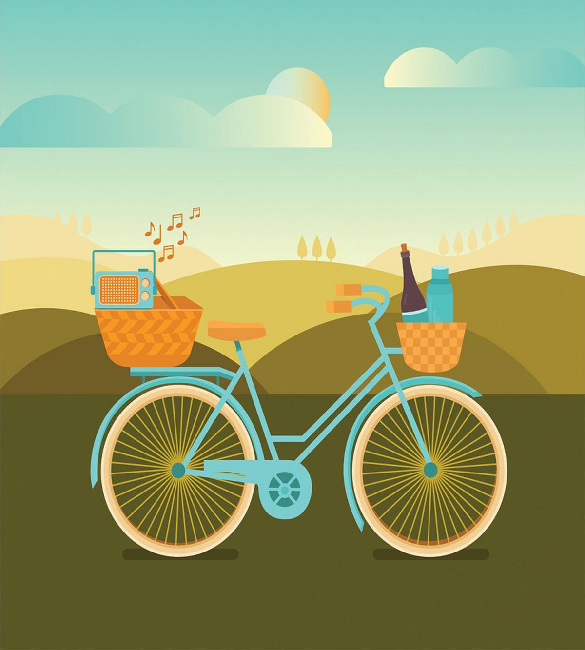 Camping Picnic Themed Bike — Pattern