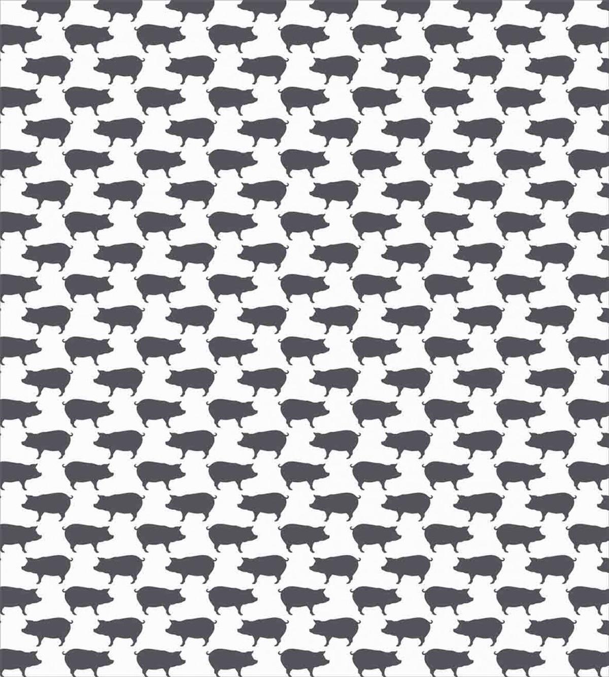 Domestic Pig Silhouettes — Pattern