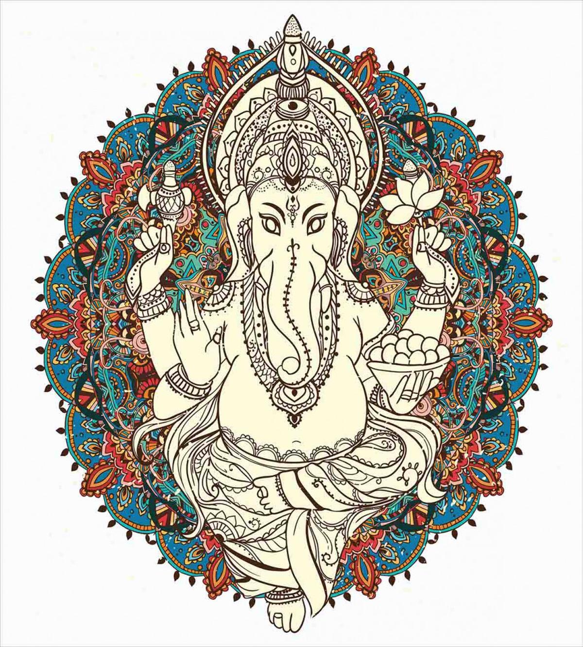 Asian Elephant Blossoms — Pattern