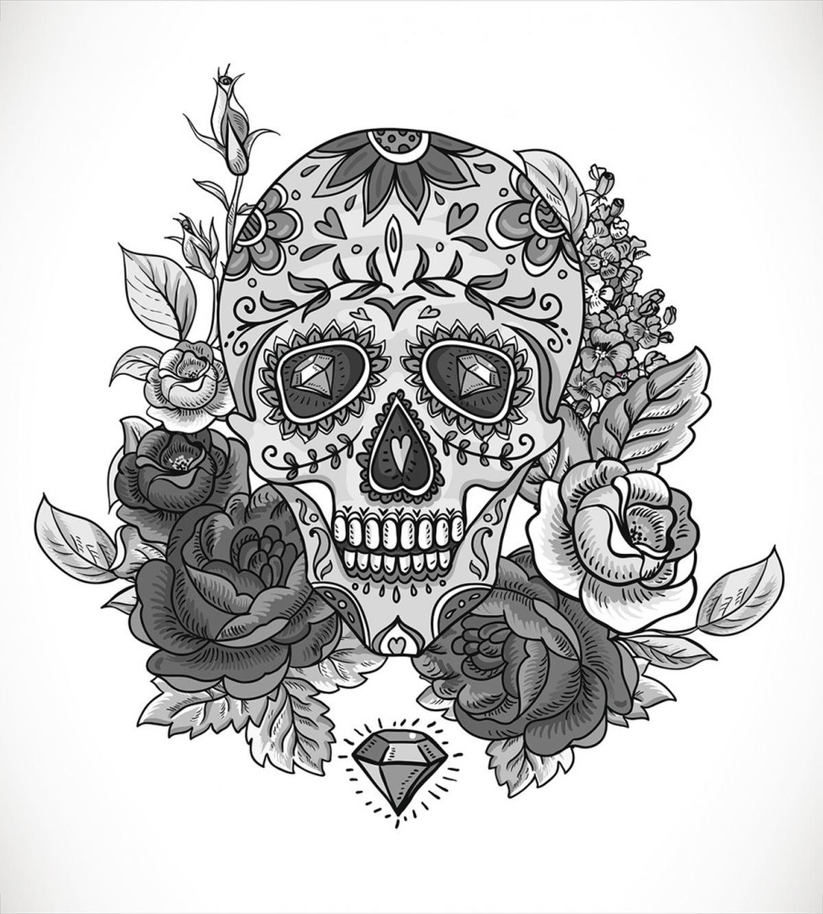 Roses Diamond Shape — Pattern