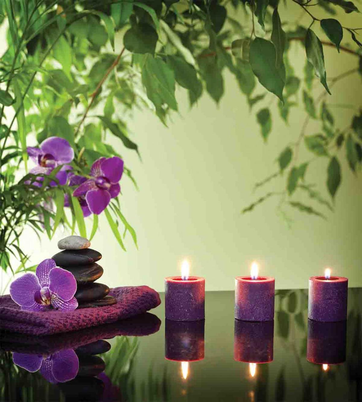 Spa Candles Orchids Bloom — Pattern