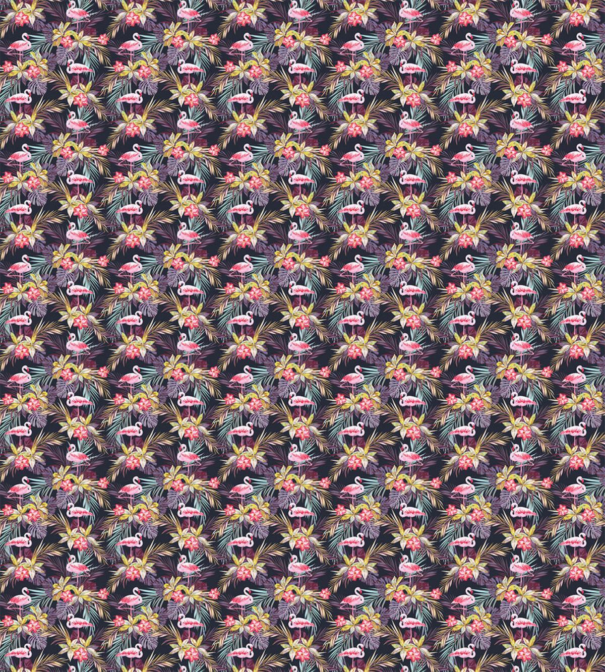 Tropical Summer Flora Flamingo — Pattern