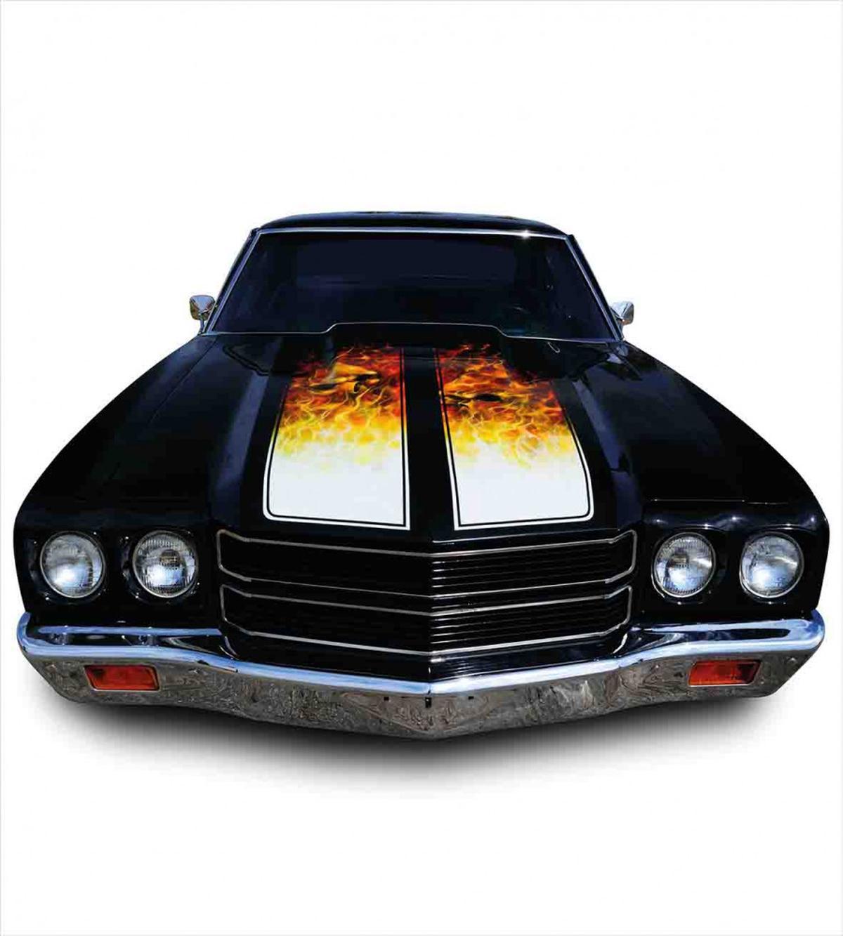 Vintage Retro Car Flame — Pattern