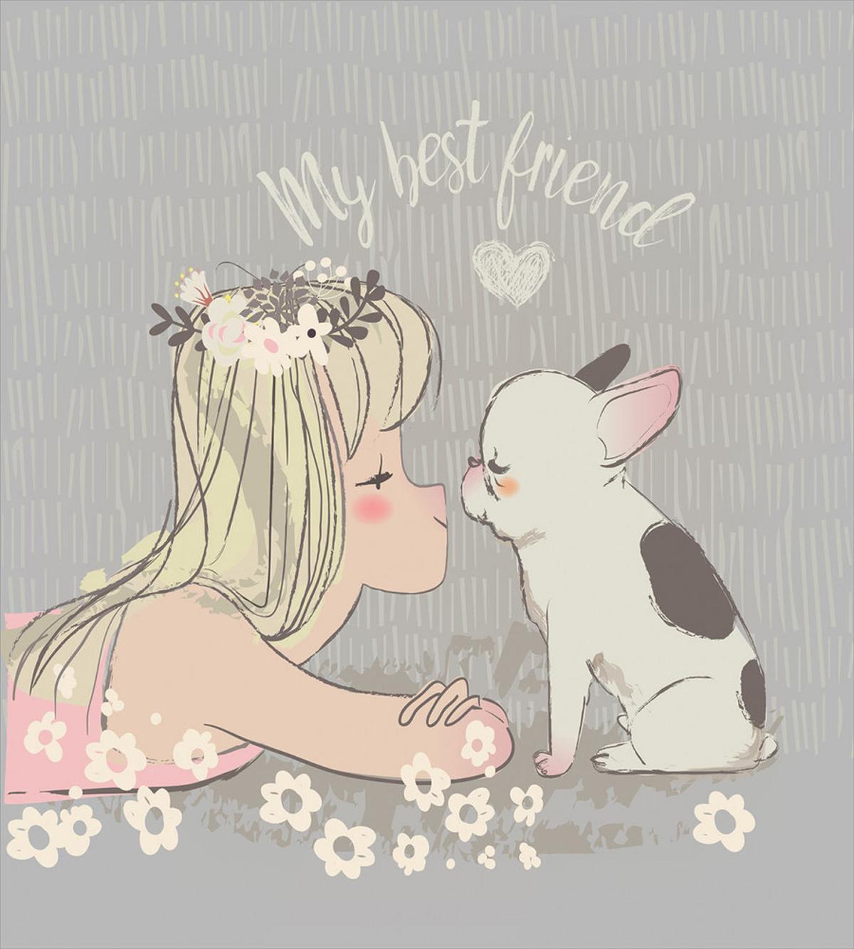 Girl Little Puppy — Pattern