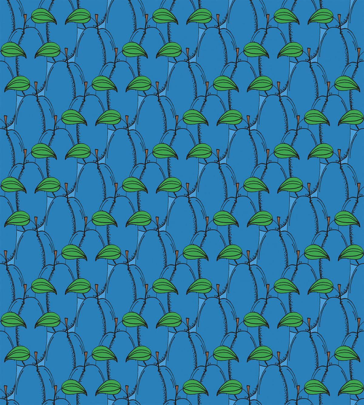 Cartoonish Plum with Leaf — Pattern