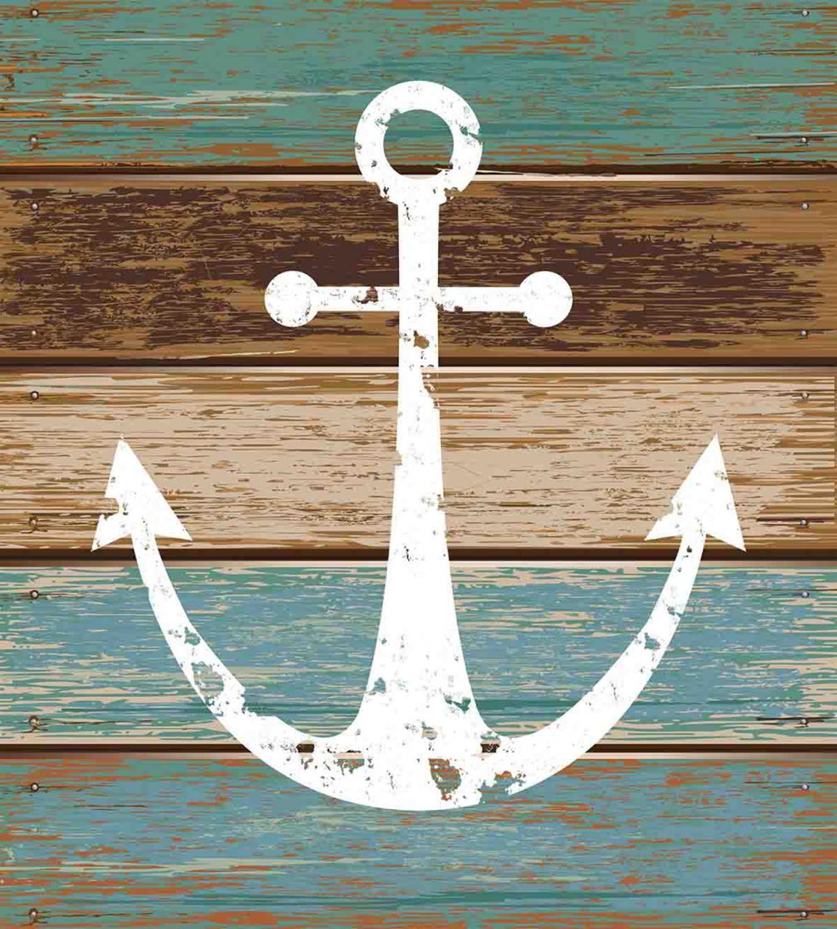 Grunge Marine Wooden Plank — Pattern