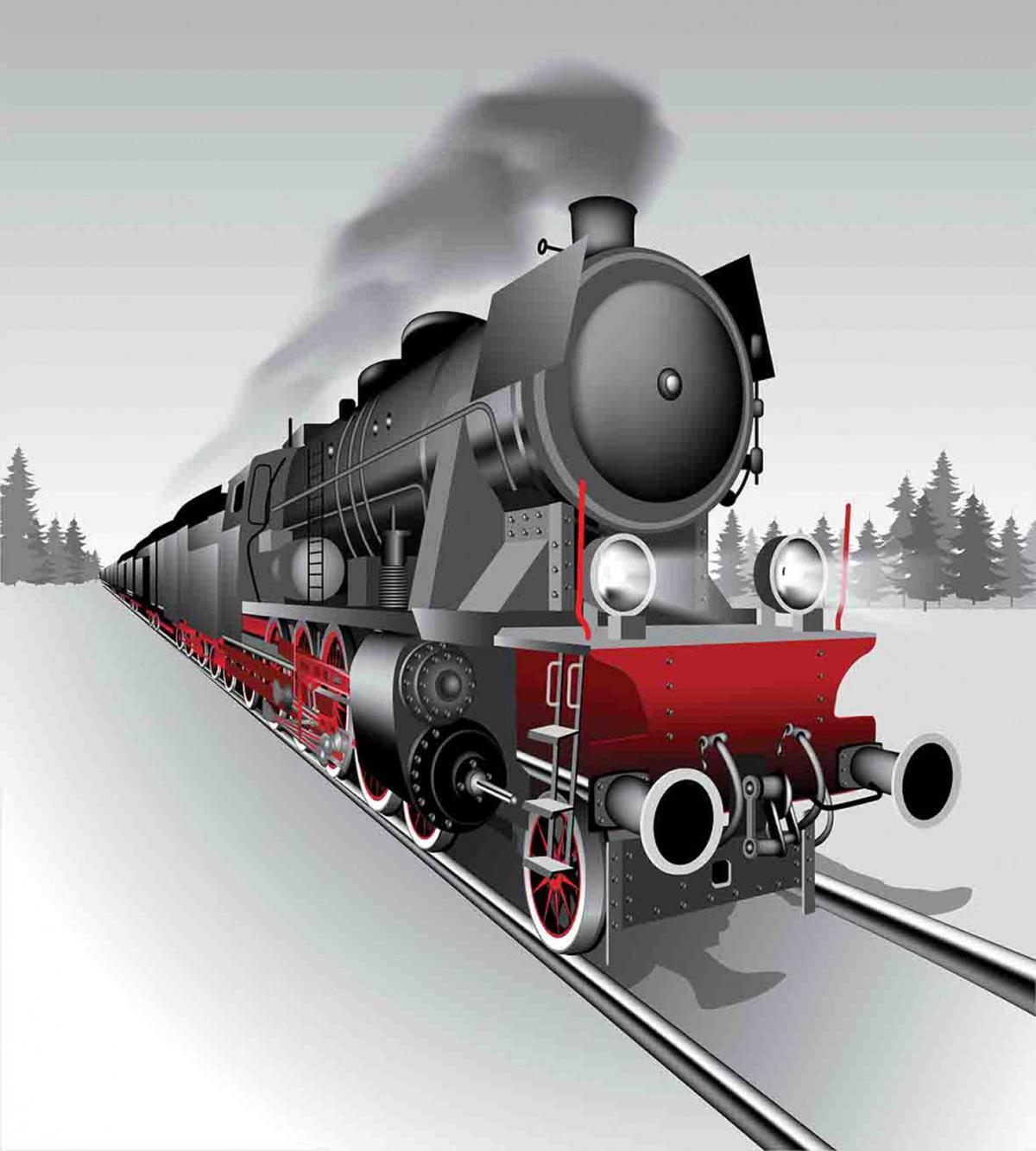 Railway Train Art — Pattern