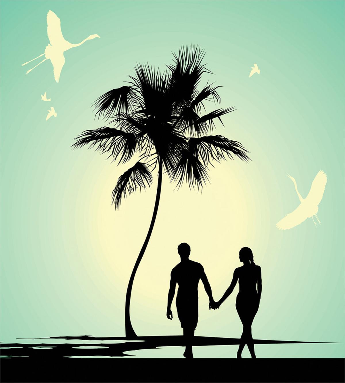 Married Couple Walking — Pattern