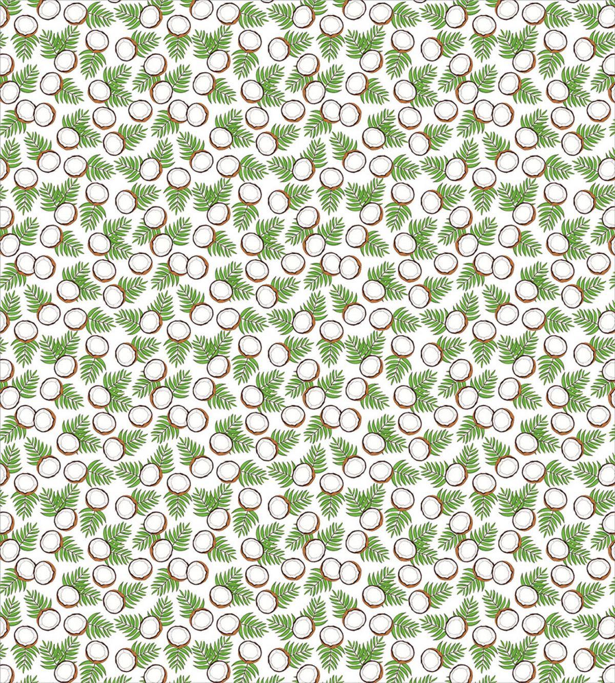 Tropical Coconut and Leaves — Pattern