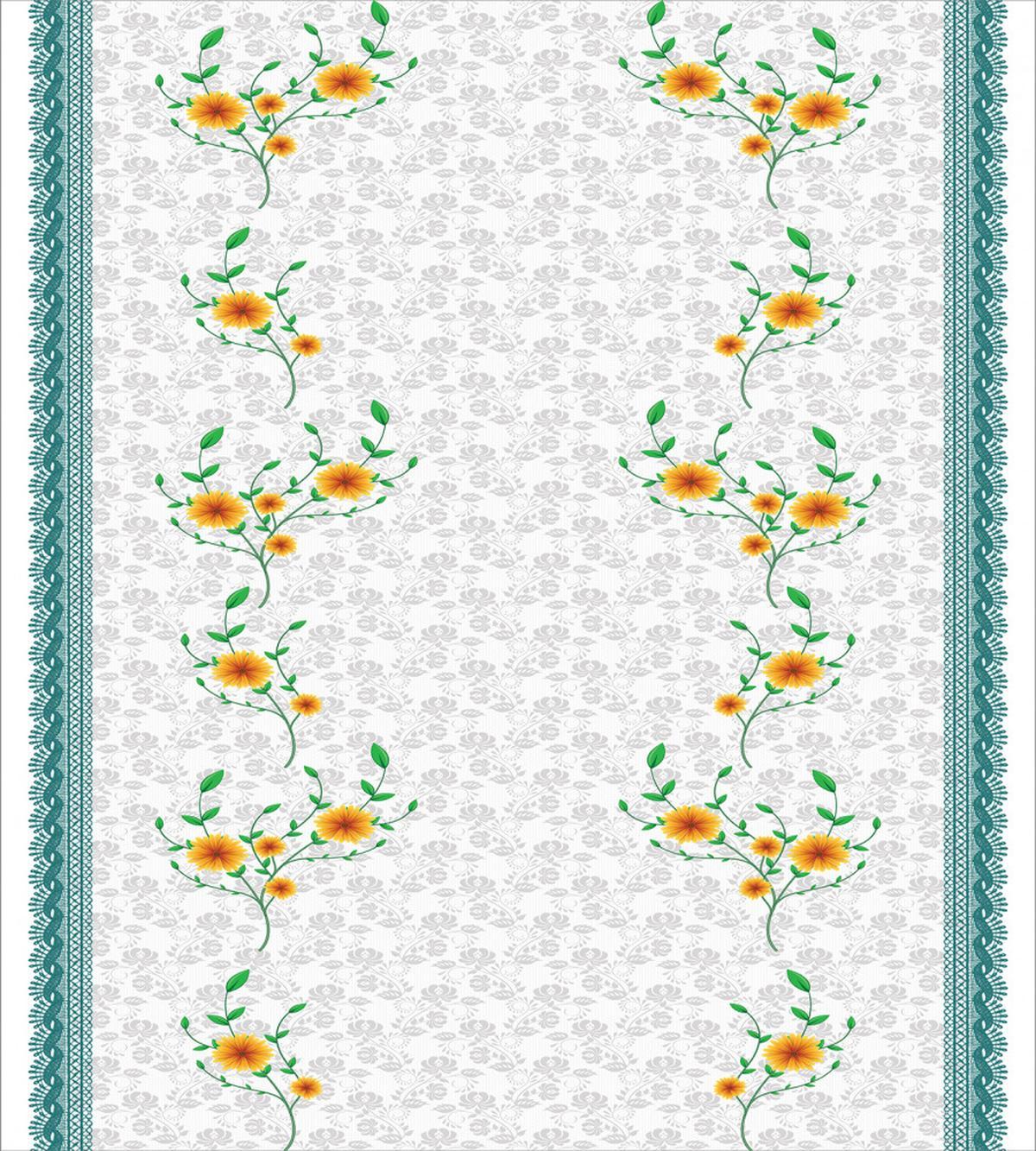Spring Flowers on Curls — Pattern
